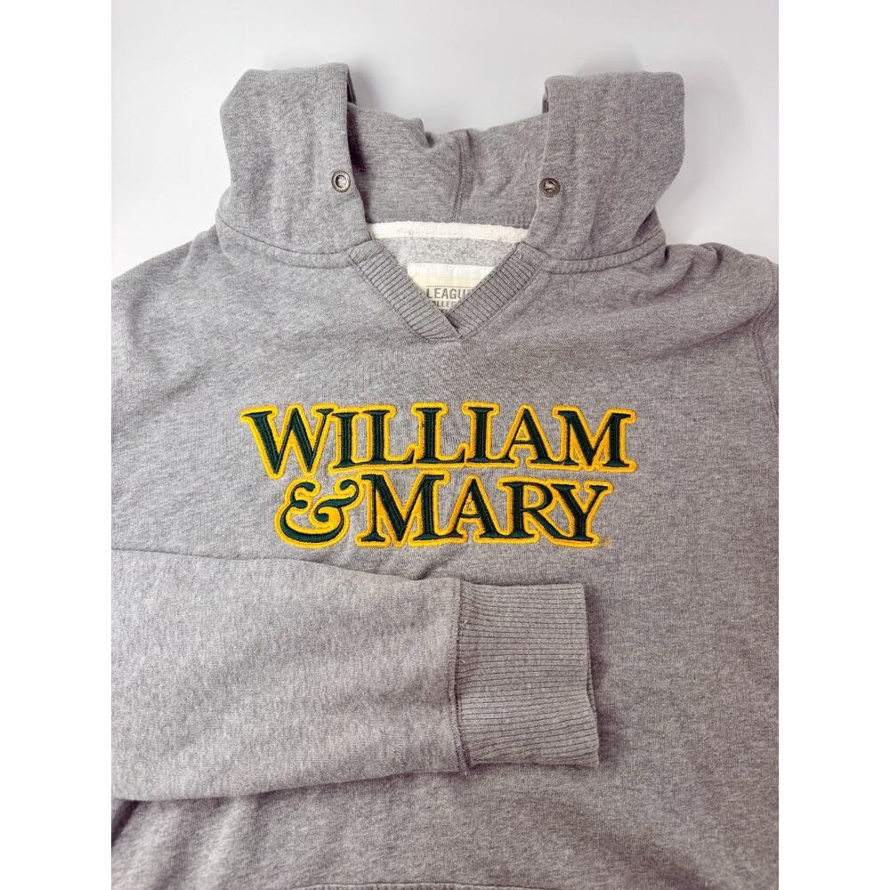 William & Mary Tribe Hoodie Sweatshirt XL Gray Embroidered College Collegiate